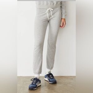 Monrow Light Gray Track Joggers with Drawstring